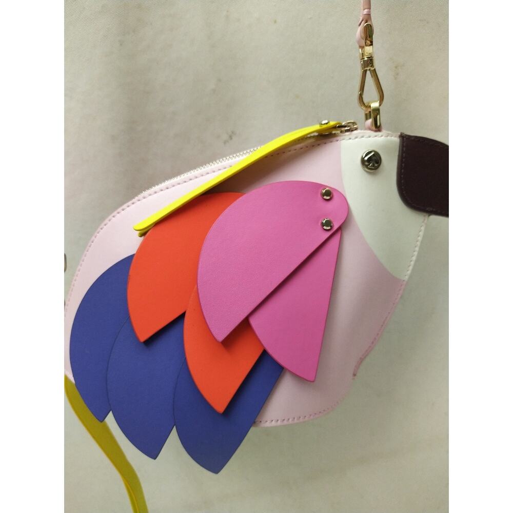 Kate Spade New York Flock Party Multicolor Parrot Leather Zipper Crossbody Bag - Picture 16 of 16
